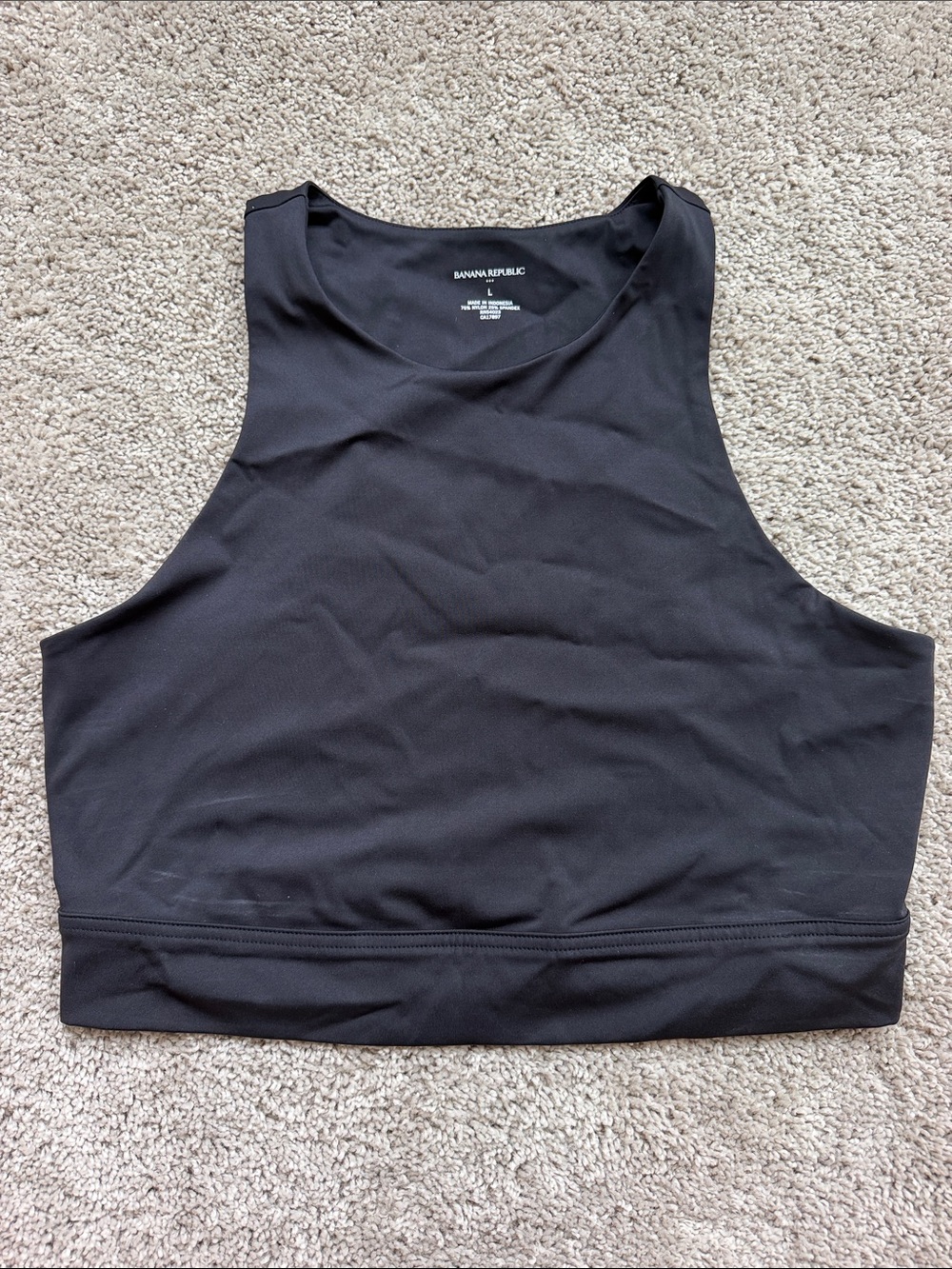 Banana Republic Black High-Neck Crop Tank